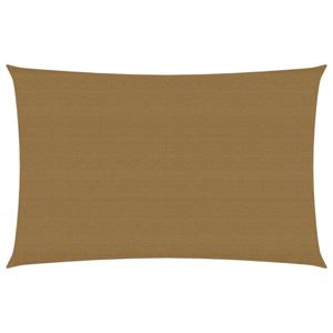 vidaXL Zonnezeil 160 g/m² 3x5 m HDPE taupe