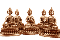 Dhyani Boeddha Beeldjes - 10 cm (Set van 5 - 300 gram) - thumbnail