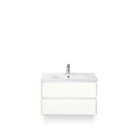 Dante Badmeubelset 80 cm - Wit Hoogglans - Keramische Wastafel Wit Enjoy