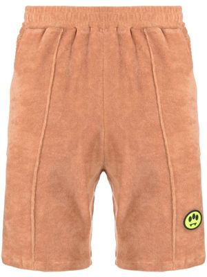 BARROW short en éponge à patch logo - Marron