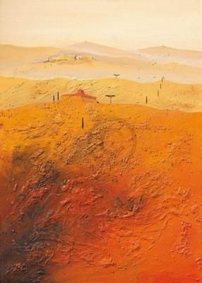Kunstdruk Bernhard Gerner - Mediterrane Landschaft 1 50x70cm