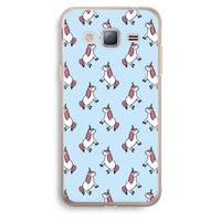 Eenhoorns overal: Samsung Galaxy J3 (2016) Transparant Hoesje