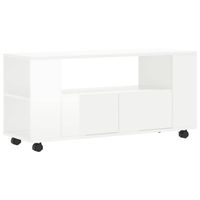 The Living Store TV-meubel - Trendy - TV-meubel - 102 x 34.5 x 43 cm - Hoogglans wit