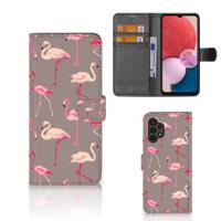 Samsung Galaxy A13 (4G) | Telefoonhoesje | Met pasjeshouder | Flamingo