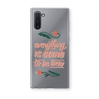 Optimistic flower girl: Samsung Galaxy Note 10 Transparant Hoesje