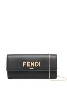 FENDI sac mini en cuir à logo - Noir