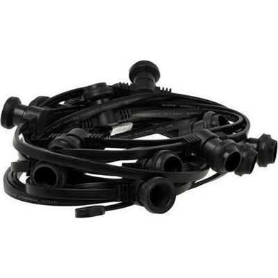 Basic Simply design p10 waterdichte prikkabel met 15 fittingen 10m zwart