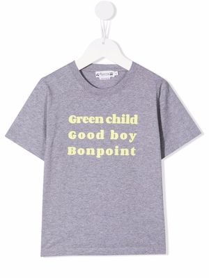 Bonpoint t-shirt à slogan imprimé - Gris