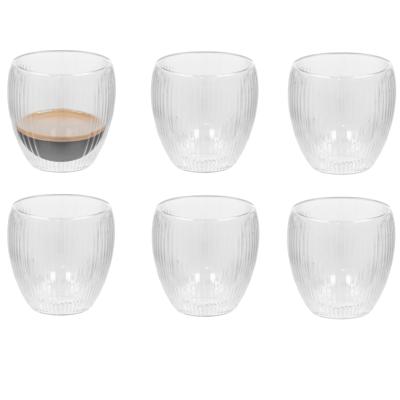 Gerimport theeglazen Leya - 6x - dubbelwandig - 250 ml - D9 x H9 cm Gerimport theeglazen Leya - 6x - dubbelwandig - 250 ml - D9 x H9 cm