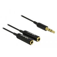 DeLOCK Cable audio splitter stereo jack male 3.5mm > 2x stereo jack female splitterkabel - thumbnail