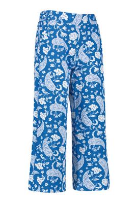 Bowy paisley culotte - cobalt/offwhite - 07167