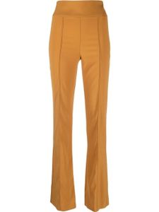 Patrizia Pepe pantalon en crêpe à taille haute - Marron