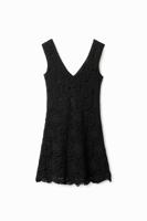 Kort gehaakt jurkje - BLACK - M
