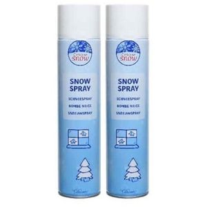 2x Grote bussen sneeuwspray 600 ml