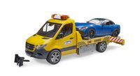 bruder Mercedes Benz Sprinter Auto transport en roadster modelvoertuig 02675 - thumbnail