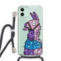 Lama: iPhone 11 Transparant Hoesje met koord