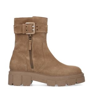 Sacha suède enkelboots lichtbruin