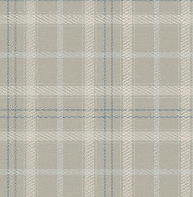 Dutch Wallcoverings Sauvage Ruit - Beige/Blauw