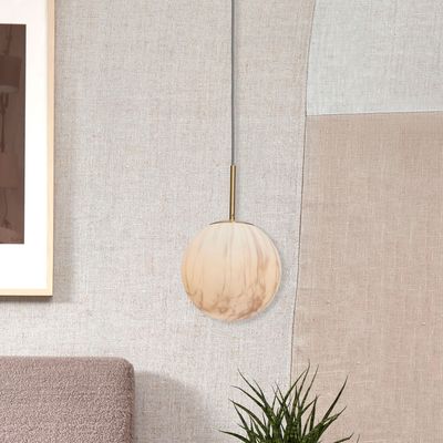 its about RoMi Hanglamp 'Carrara' 22cm, Marmerlook, kleur Wit
