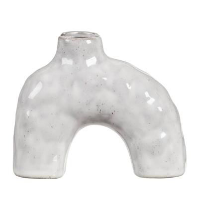 15% korting - Leen Bakker - Kandelaar Noor - - 11x13x5 Cm - Keramiek - Wit