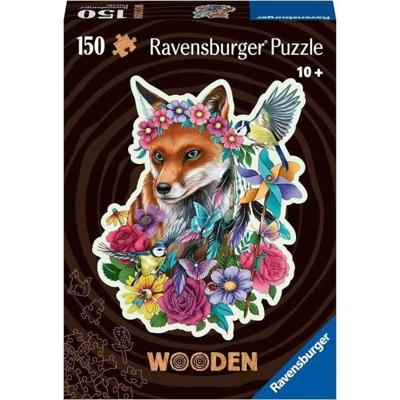 Houten puzzel - Vorm - 150 stukjes - Kleurrijke vos