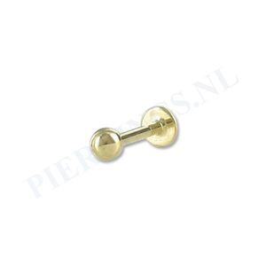 Labret 1.2 mm goud 14 karaat