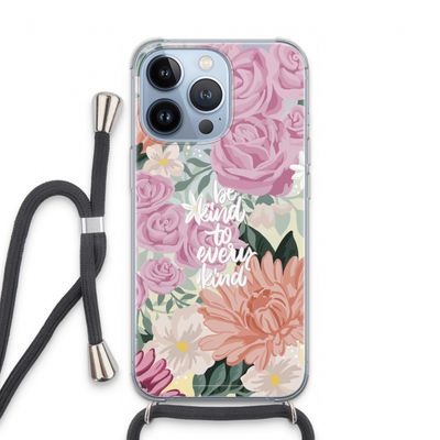 Kindness matters: iPhone 13 Pro Transparant Hoesje met koord