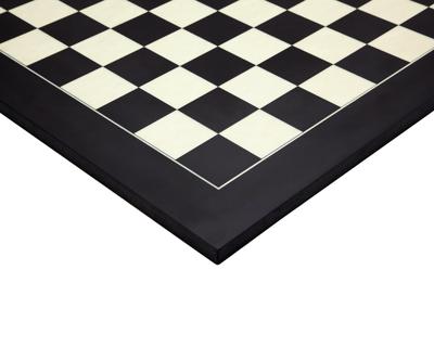 55 cm Mat Zwart en Esdoorn Luxe Schaakbord