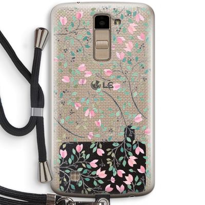 Sierlijke bloemen: LG K10 (2016) Transparant Hoesje met koord