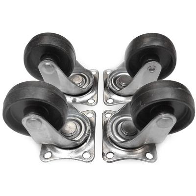 Benson Zwenkwieltjes - 8x stuks - zwart - 32 cm - transportwielen
