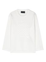 Emporio Armani Kids t-shirt en coton à logo appliqué - Blanc