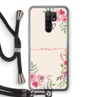 Rozen: Xiaomi Redmi 9 Transparant Hoesje met koord
