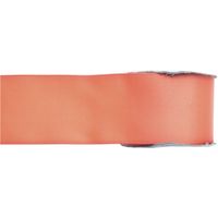 1x Koraal roze satijnlint rollen 2,5 cm x 25 meter cadeaulint verpakkingsmateriaal   -
