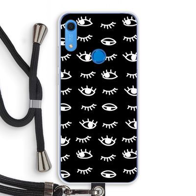 Eye pattern #3: Huawei Y6s Transparant Hoesje met koord