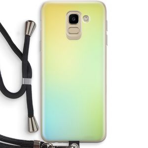 Minty mist pastel: Samsung Galaxy J6 (2018) Transparant Hoesje met koord