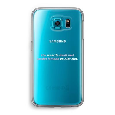 uw waarde daalt niet: Samsung Galaxy S6 Transparant Hoesje uw waarde daalt niet: Samsung Galaxy S6 Transparant Hoesje