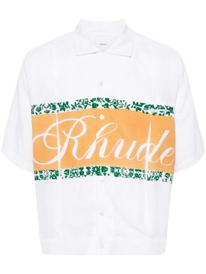 RHUDE chemise à logo imprimé - Tons neutres
