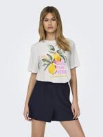 Only Onlblinis Life S/s Fruit Top Box Jrs T-shirts Cloud Dancer Peel
