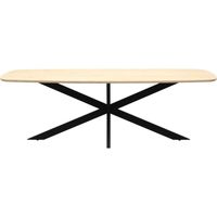 Eettafel Haiko Deens - Verjongd geborsteld Blad - 180x100 - Matrixpoot