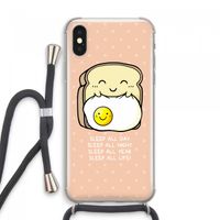 Sleep All Day: iPhone XS Max Transparant Hoesje met koord