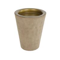 Theelichthouder Tiffany beige/goudkleurig 11,5 cm | 10 stuks