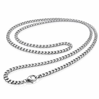 LGT Jewels Cubaanse koord ketting Zilver Gourmet Schakel 3mm-70cm