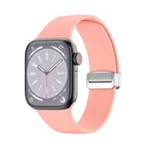 Siliconen bandje - Folding Buckle - Roze - Geschikt voor Apple Watch 38mm / 40mm / 41mm