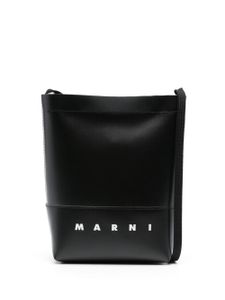 Marni sac à bandoulière à logo imprimé - Noir