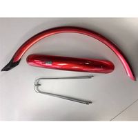 Eurofender Stel spatborden 24 inch 58mm pvc rood eurofender - thumbnail