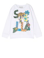 Stella McCartney Kids sweat en coton à logo imprimé - Blanc - thumbnail