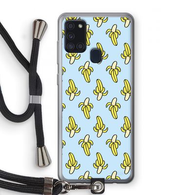 Bananas: Samsung Galaxy A21s Transparant Hoesje met koord