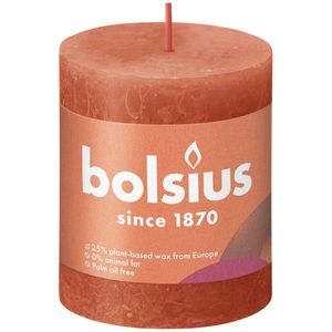 Bolsius Stompkaars Earthy Orange Ø68 mm - Hoogte 8 cm - Oranje - 35 branduren