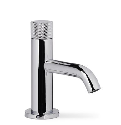 Fonteinkraan Blue Label Brondby Facet | Opbouw | Koudwater kraan | Laag model | 1-knop | Rond | Chroom