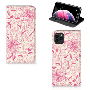 Apple iPhone 11 Pro Max Smart Cover Pink Flowers